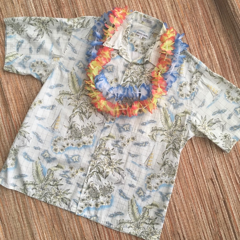 Vintage Men’s Pierre Cardin Aloha Print Shirt XL